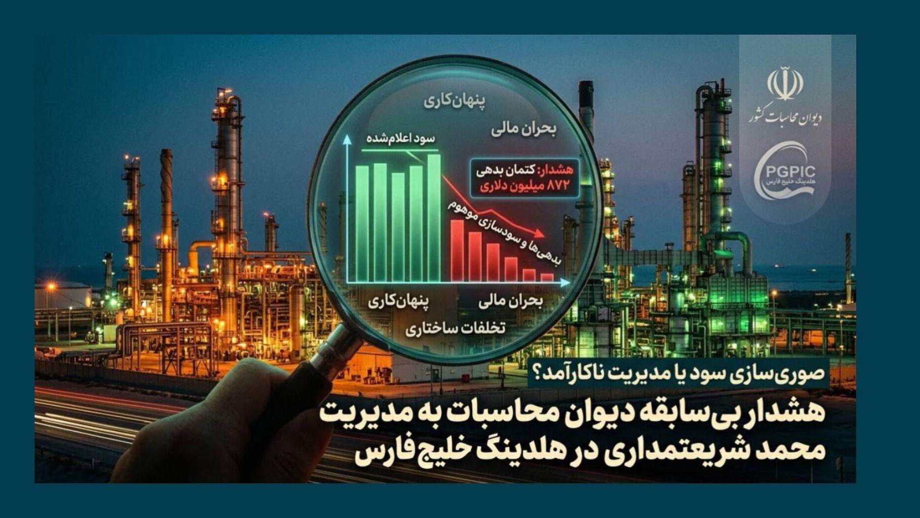 هشدار بی‌سابقه دیوان محاسبات به مدیریت محمد شریعتمداری در هلدینگ خلیج فارس